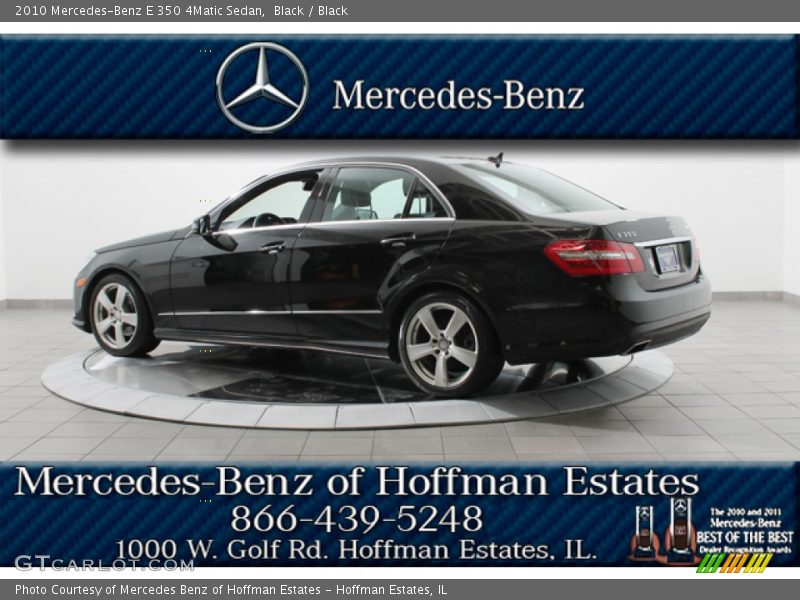 Black / Black 2010 Mercedes-Benz E 350 4Matic Sedan