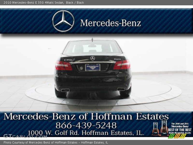 Black / Black 2010 Mercedes-Benz E 350 4Matic Sedan