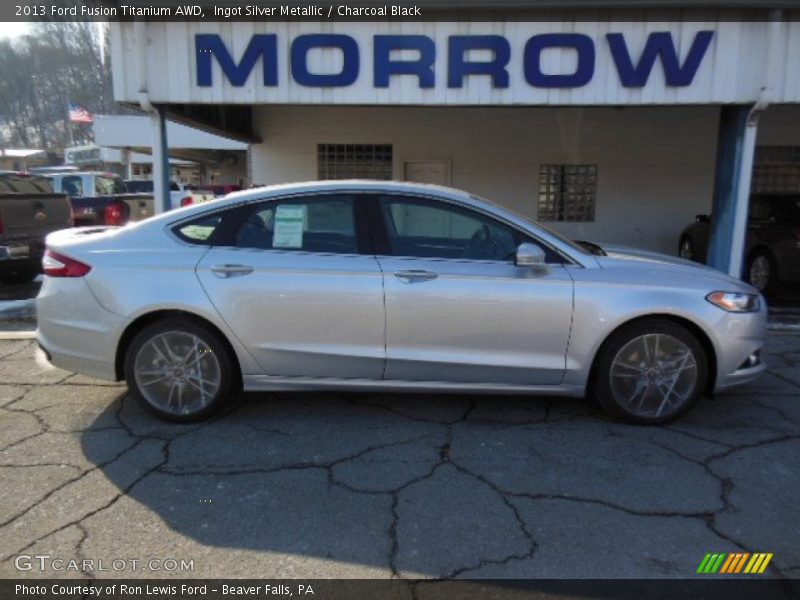 Ingot Silver Metallic / Charcoal Black 2013 Ford Fusion Titanium AWD