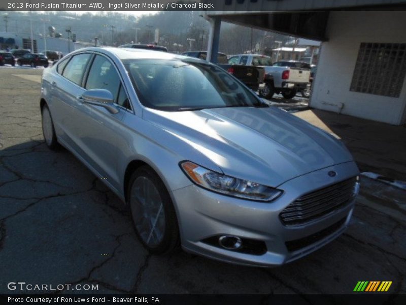 Ingot Silver Metallic / Charcoal Black 2013 Ford Fusion Titanium AWD