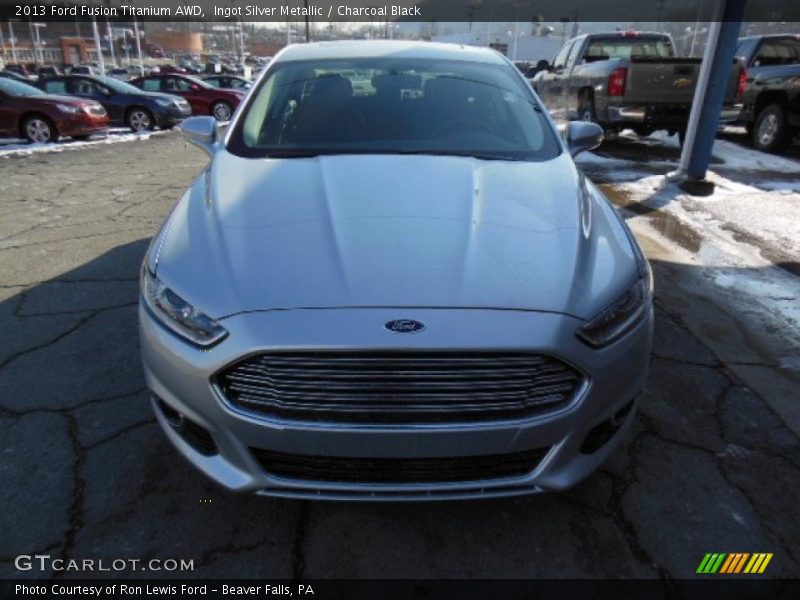 Ingot Silver Metallic / Charcoal Black 2013 Ford Fusion Titanium AWD