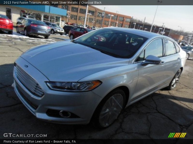 Ingot Silver Metallic / Charcoal Black 2013 Ford Fusion Titanium AWD