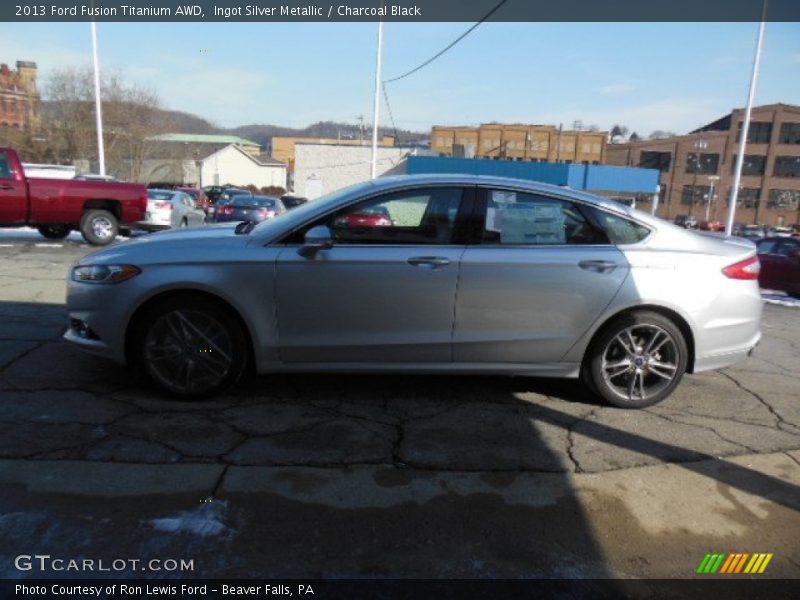 Ingot Silver Metallic / Charcoal Black 2013 Ford Fusion Titanium AWD