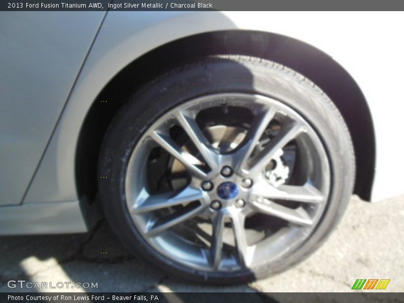 Ingot Silver Metallic / Charcoal Black 2013 Ford Fusion Titanium AWD