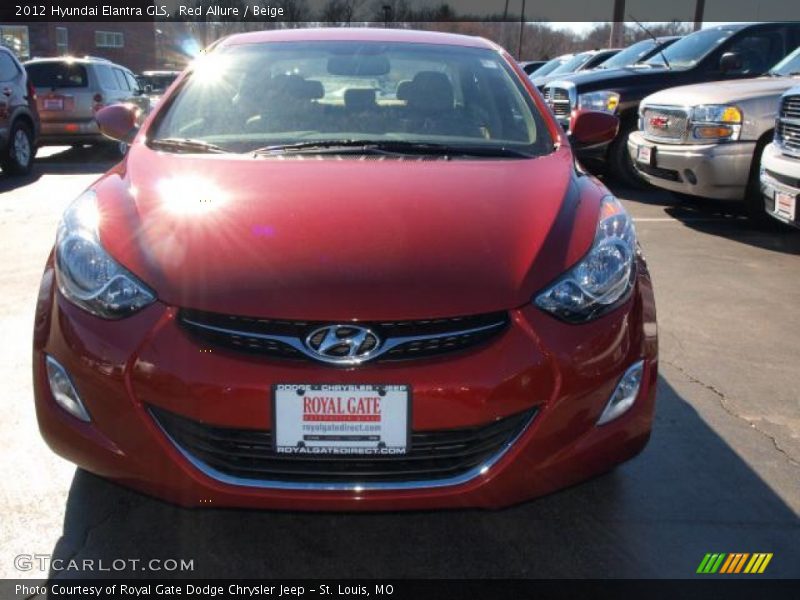 Red Allure / Beige 2012 Hyundai Elantra GLS