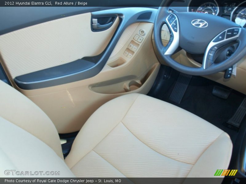 Red Allure / Beige 2012 Hyundai Elantra GLS