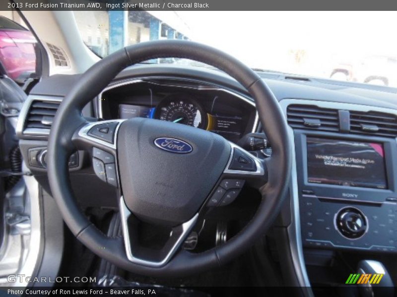Ingot Silver Metallic / Charcoal Black 2013 Ford Fusion Titanium AWD