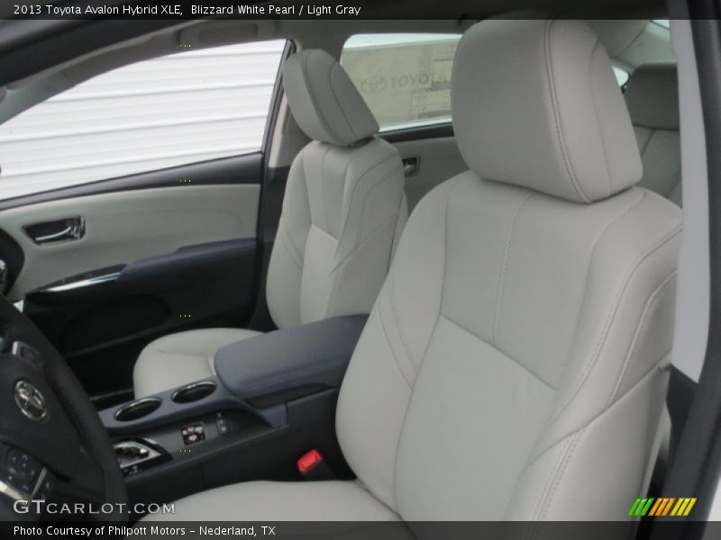 Blizzard White Pearl / Light Gray 2013 Toyota Avalon Hybrid XLE