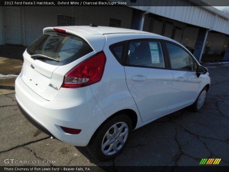Oxford White / Charcoal Black/Light Stone 2013 Ford Fiesta S Hatchback