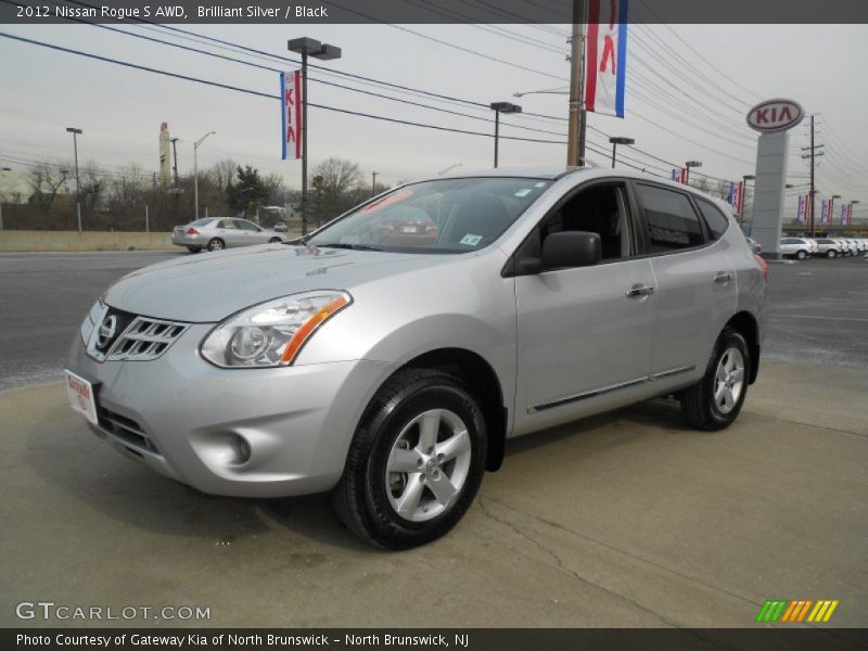 Brilliant Silver / Black 2012 Nissan Rogue S AWD
