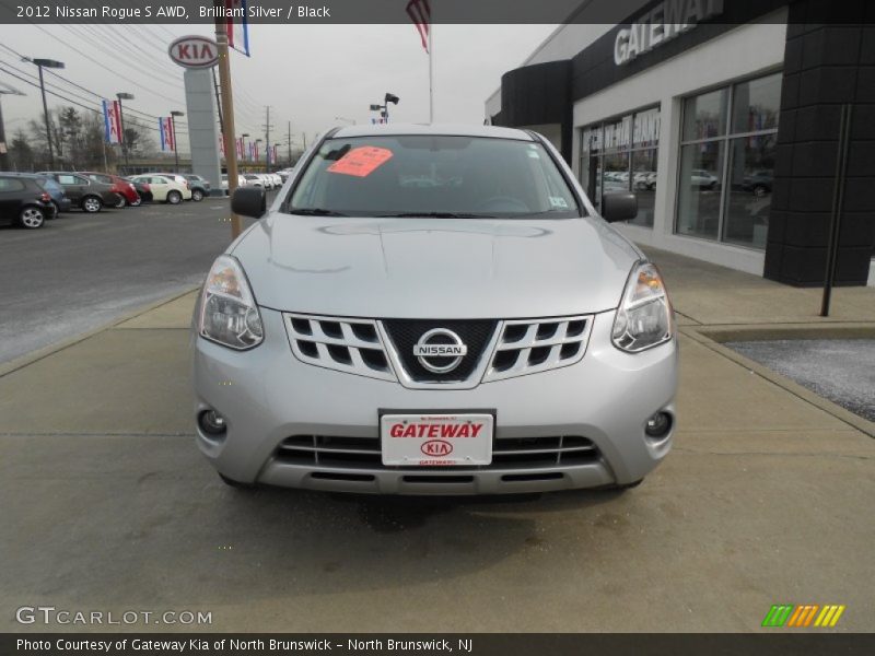 Brilliant Silver / Black 2012 Nissan Rogue S AWD