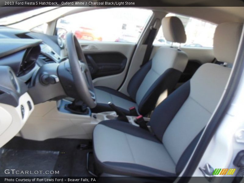 Oxford White / Charcoal Black/Light Stone 2013 Ford Fiesta S Hatchback