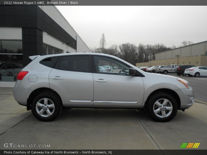 Brilliant Silver / Black 2012 Nissan Rogue S AWD