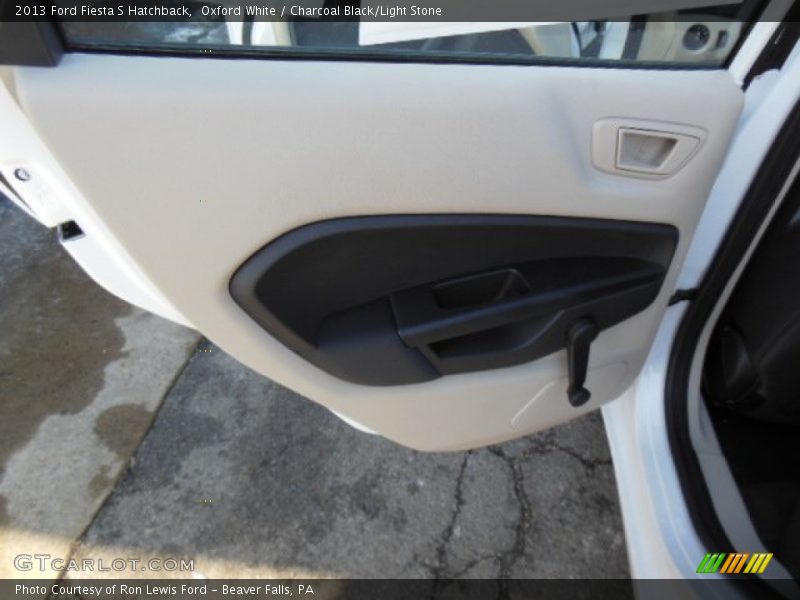 Oxford White / Charcoal Black/Light Stone 2013 Ford Fiesta S Hatchback