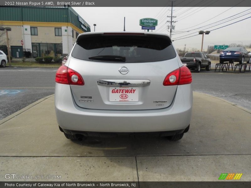 Brilliant Silver / Black 2012 Nissan Rogue S AWD