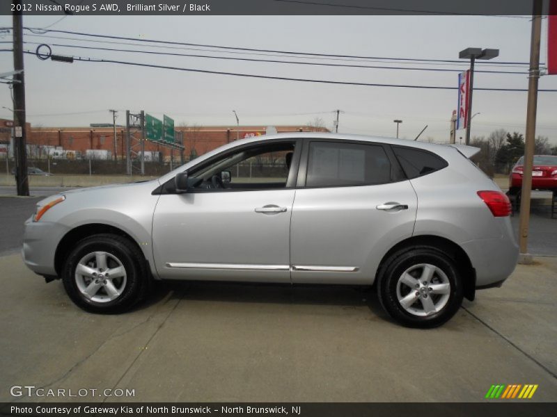 Brilliant Silver / Black 2012 Nissan Rogue S AWD