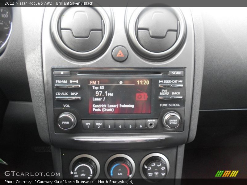 Brilliant Silver / Black 2012 Nissan Rogue S AWD