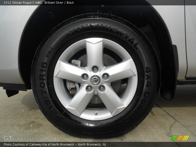 Brilliant Silver / Black 2012 Nissan Rogue S AWD