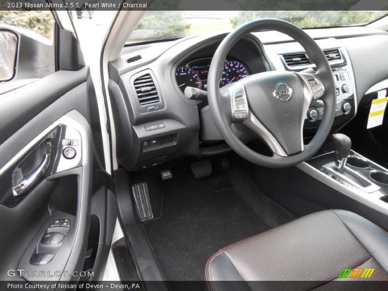 Pearl White / Charcoal 2013 Nissan Altima 2.5 S