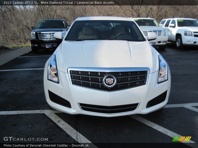 White Diamond Tricoat / Caramel/Jet Black Accents 2013 Cadillac ATS 2.5L