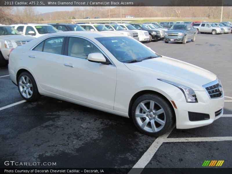 White Diamond Tricoat / Caramel/Jet Black Accents 2013 Cadillac ATS 2.5L