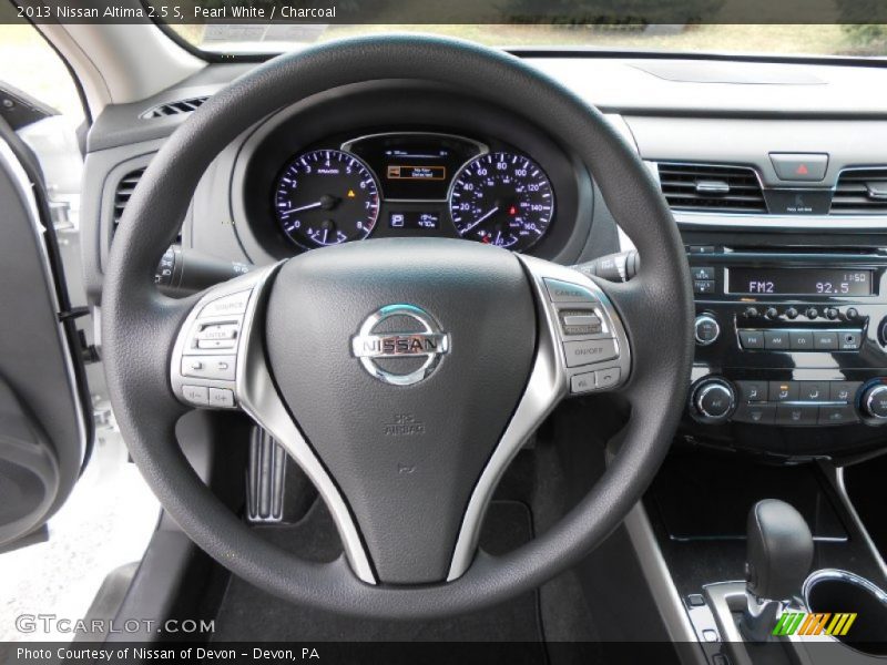 Pearl White / Charcoal 2013 Nissan Altima 2.5 S