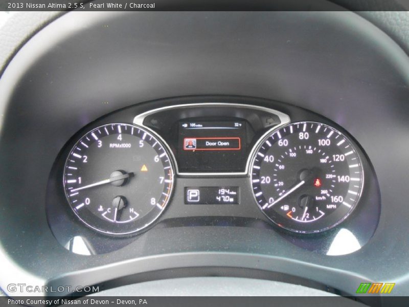 Pearl White / Charcoal 2013 Nissan Altima 2.5 S