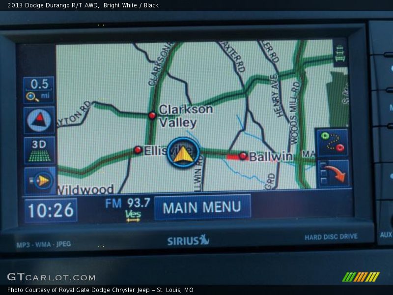 Navigation of 2013 Durango R/T AWD