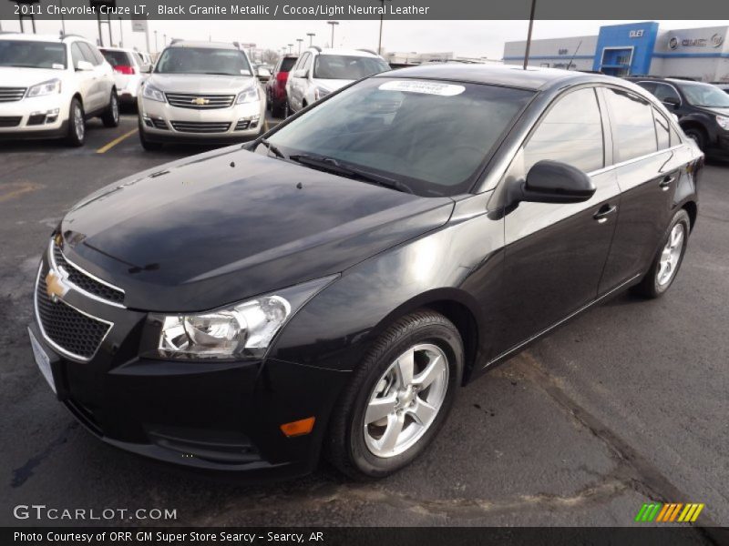 Black Granite Metallic / Cocoa/Light Neutral Leather 2011 Chevrolet Cruze LT