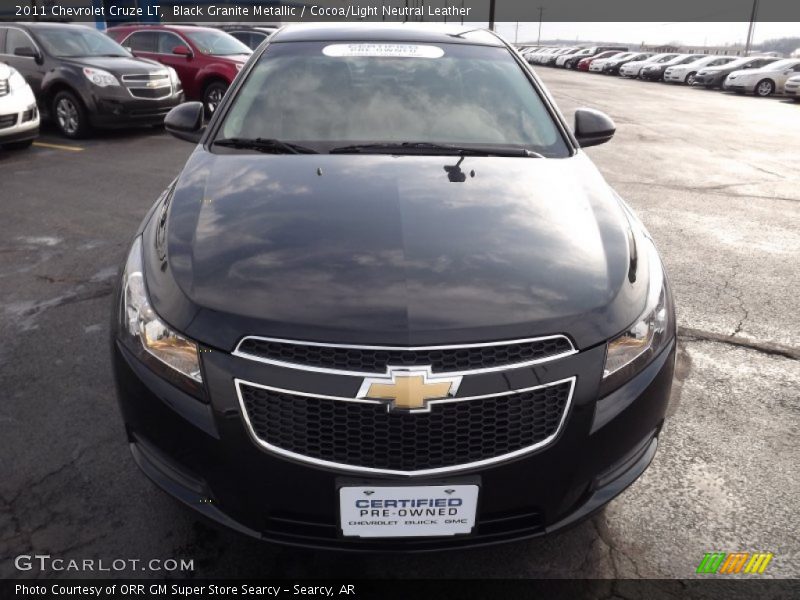 Black Granite Metallic / Cocoa/Light Neutral Leather 2011 Chevrolet Cruze LT