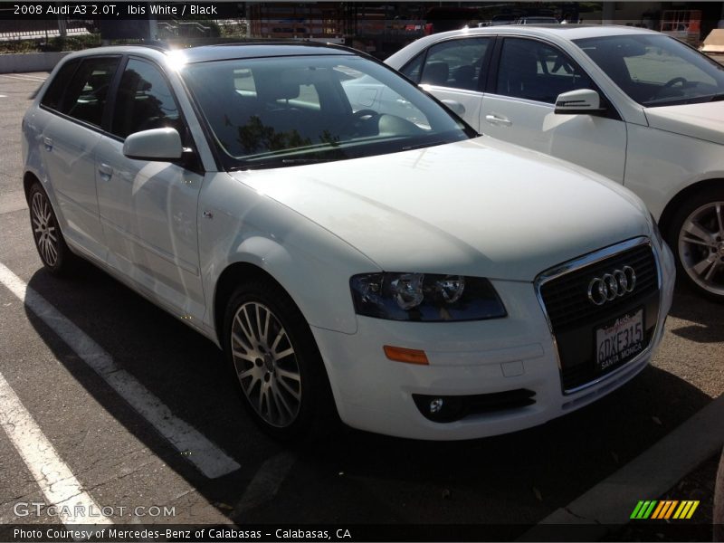 Ibis White / Black 2008 Audi A3 2.0T