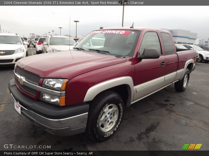 Sport Red Metallic / Dark Charcoal 2004 Chevrolet Silverado 1500 Z71 Extended Cab 4x4