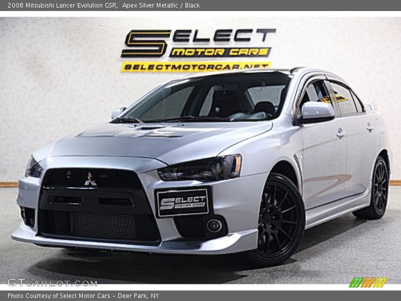 Apex Silver Metallic / Black 2008 Mitsubishi Lancer Evolution GSR