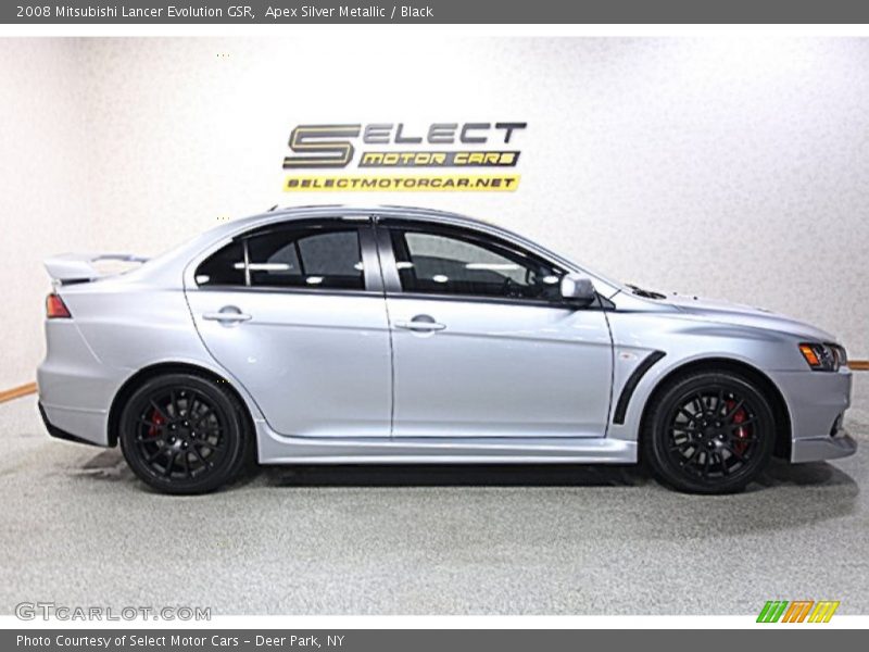 Apex Silver Metallic / Black 2008 Mitsubishi Lancer Evolution GSR