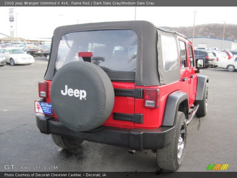 Flame Red / Dark Slate Gray/Medium Slate Gray 2009 Jeep Wrangler Unlimited X 4x4