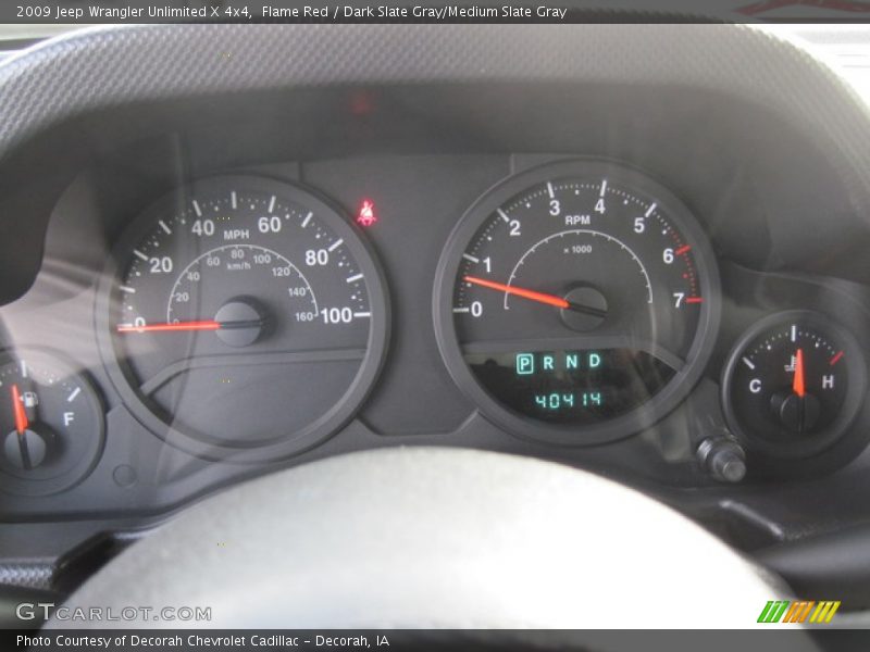 Flame Red / Dark Slate Gray/Medium Slate Gray 2009 Jeep Wrangler Unlimited X 4x4