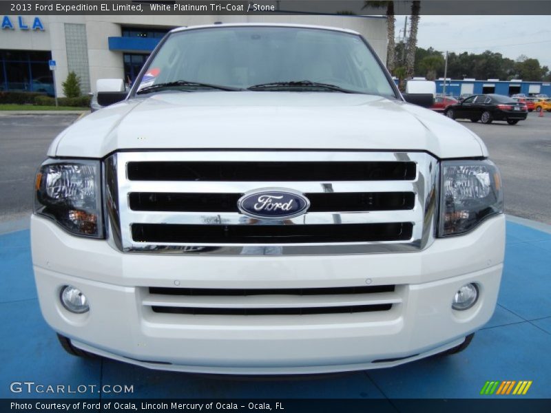 White Platinum Tri-Coat / Stone 2013 Ford Expedition EL Limited