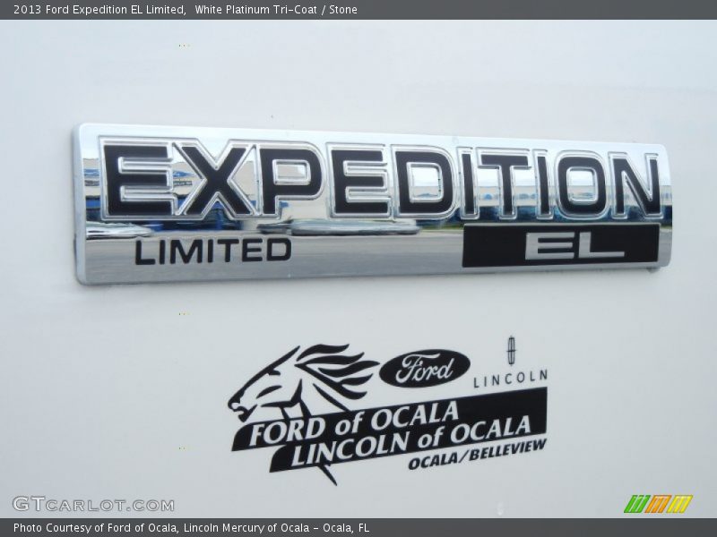 White Platinum Tri-Coat / Stone 2013 Ford Expedition EL Limited