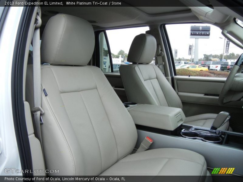 White Platinum Tri-Coat / Stone 2013 Ford Expedition EL Limited