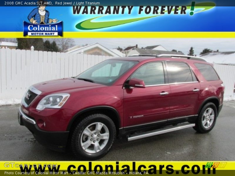 Red Jewel / Light Titanium 2008 GMC Acadia SLT AWD