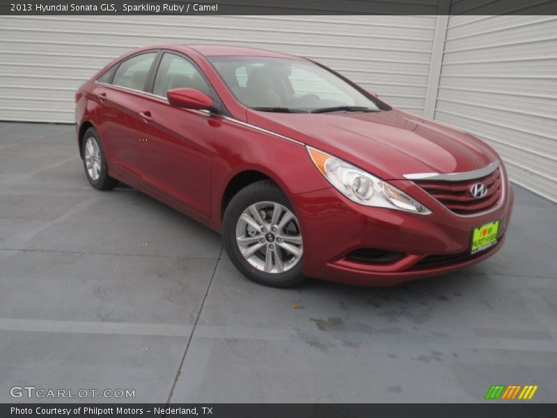 Sparkling Ruby / Camel 2013 Hyundai Sonata GLS