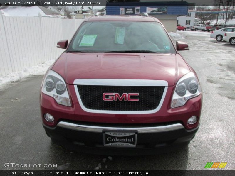 Red Jewel / Light Titanium 2008 GMC Acadia SLT AWD
