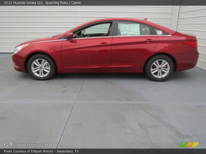 Sparkling Ruby / Camel 2013 Hyundai Sonata GLS
