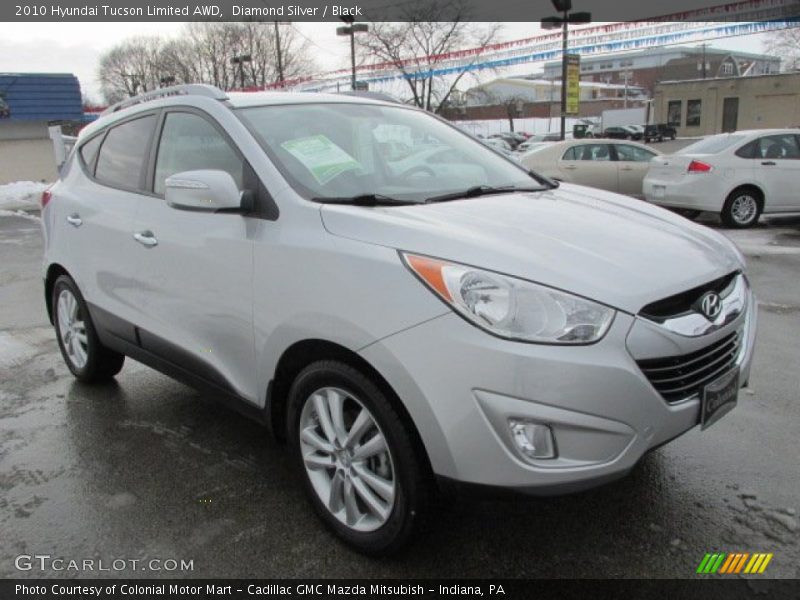 Diamond Silver / Black 2010 Hyundai Tucson Limited AWD