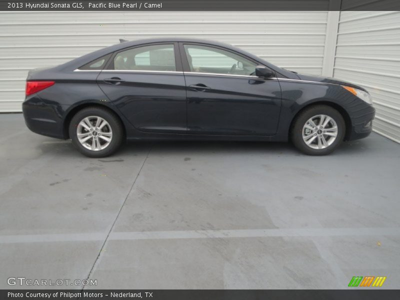 Pacific Blue Pearl / Camel 2013 Hyundai Sonata GLS