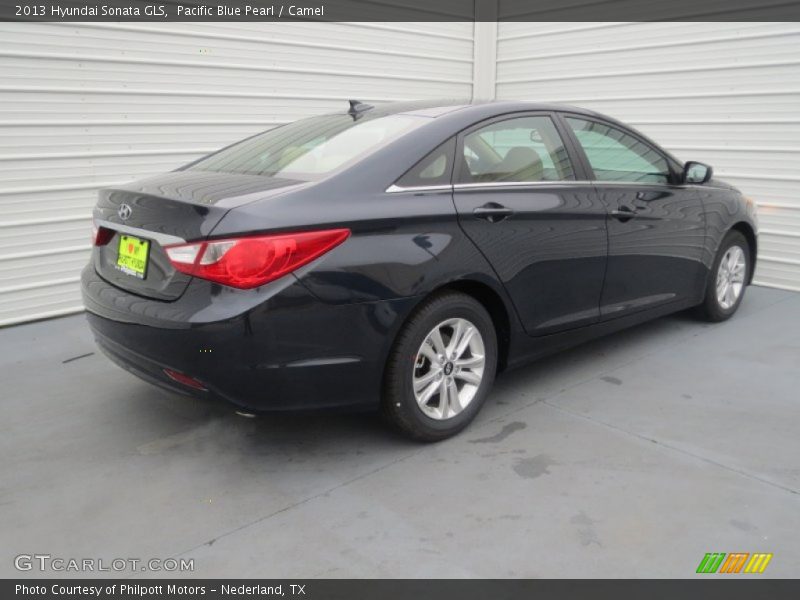 Pacific Blue Pearl / Camel 2013 Hyundai Sonata GLS