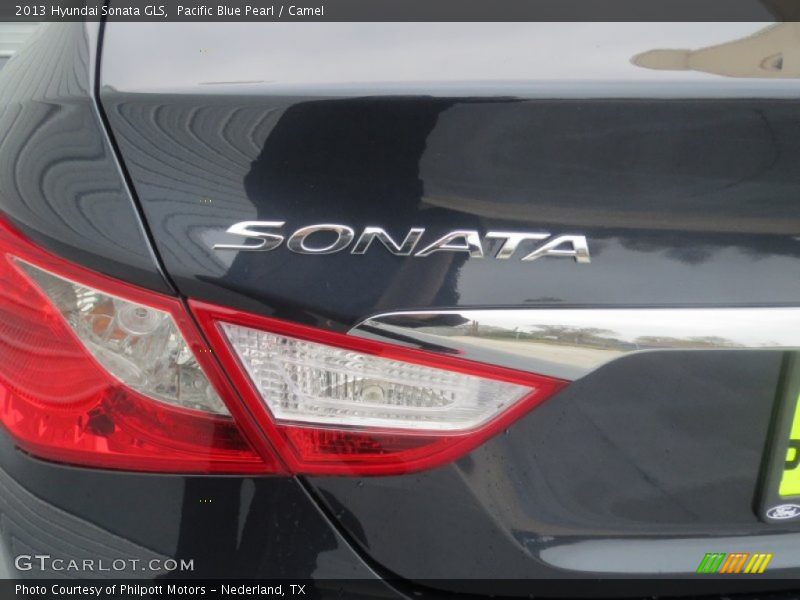 Pacific Blue Pearl / Camel 2013 Hyundai Sonata GLS