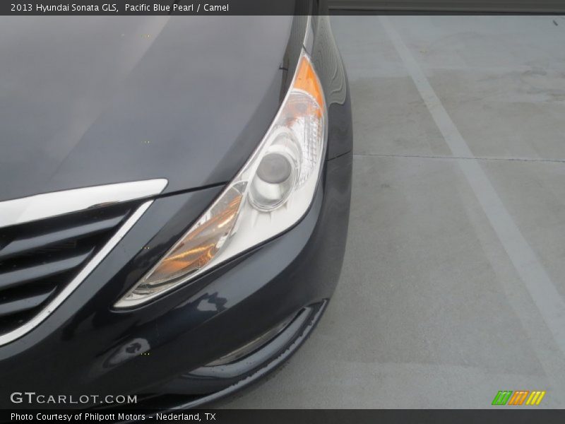 Pacific Blue Pearl / Camel 2013 Hyundai Sonata GLS