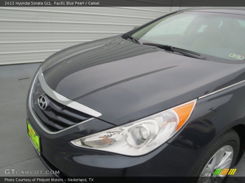 Pacific Blue Pearl / Camel 2013 Hyundai Sonata GLS