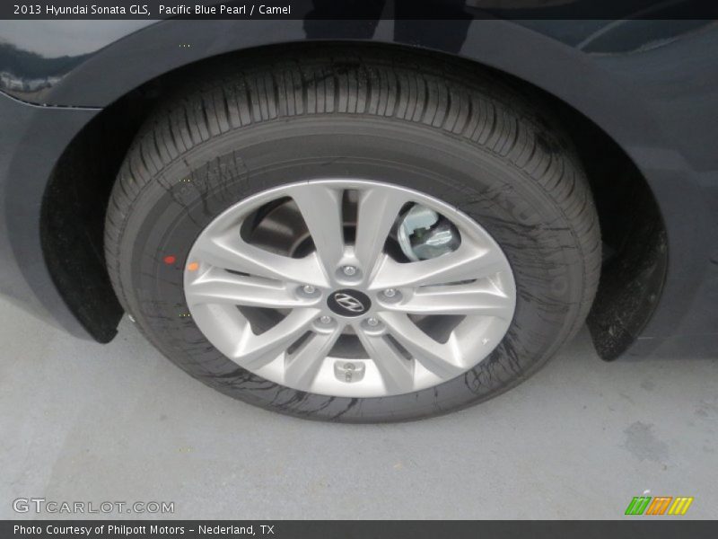 Pacific Blue Pearl / Camel 2013 Hyundai Sonata GLS
